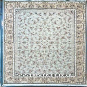 فرش ماشینی سیلور نقره ای 1200 شانه طرح روژان