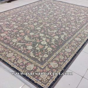 خرید اینترنتی فرش 1200 شانه گل برجسته هایبالک کد 1136