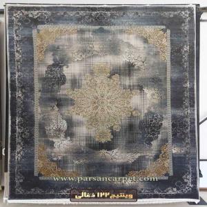 قیمت فرش 1200 شانه پتینه زغالی کد 122 | فرش وینتیج