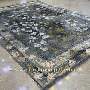 فرش 1200 شانه طرح میلان طلاکوب هایبالک | فرش پتینه