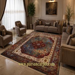 فرش 1200 شانه پتینه وینتیج جدید کد 8002 - سایت خرید فرش