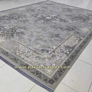 فرش 1200 شانه پتینه کد 4282 - فرش وینتیج طوسی