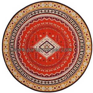 فرشینه دایره ای با طرح پتینه خاص طرح سنتی