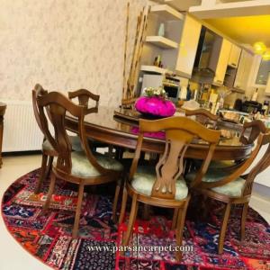 فرش 1200 شانه چهل تیکه گرد کاشان