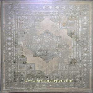 قیمت فرش 1200 شانه پتینه گل برجسته طرح کتیبه