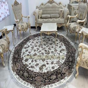 قیمت فرش گرد 1200 شانه کرم افشان