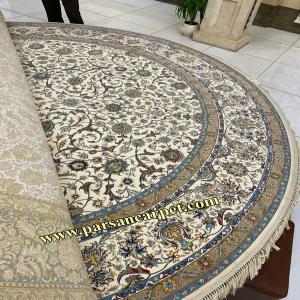 فرش گرد 1200 شانه طرح افشان اسلیمی