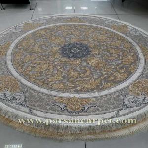 خرید فرش دایره ای طلاکوب 1200 شانه افشان کاشان