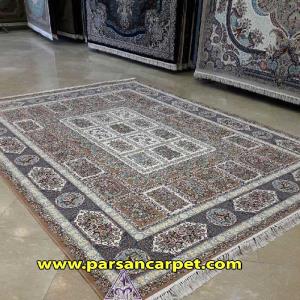فرش 1200 شانه گل برجسته طرح خشتی