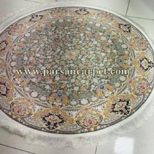 فرش ماشینی دایره ای 1500 شانه طرح باغ جان