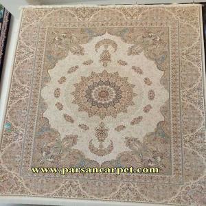فرش 1500 شانه گل برجسته طرح رادین کاشان