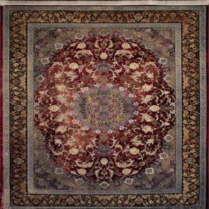 فروش آنلاین فرش 1500 شانه طرح روشا مارون | فرش لوکس وینتیج