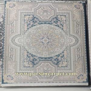 فرش 1500 شانه کاشان مدل افرا اطلسی و سیلور