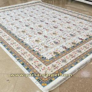 فروش آنلاین فرش 1500 شانه طرح هلن سفید با قیمت کارخانه‌ای
