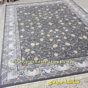 فرش 500 شانه بی سی اف ارزان طرح تماشا دودی
