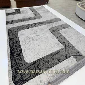 فرش مدرن طرح ترک کد 102 | فرش 500 شانه پلی استر مینگل