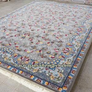 فرش 700 شانه نقره ای دستباف گونه مدل الماس