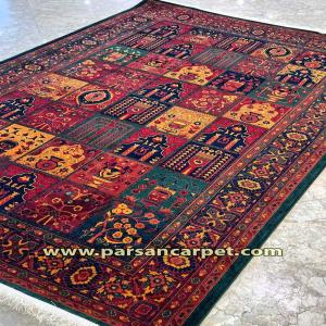 خرید فرش ماشینی اکریلیک سنتی | فرش 700 شانه خشتی لاکی