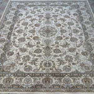 قیمت فرش ماشینی تمام اکریلیک کد 542 | طرح باغ بهشت کرم 700 شانه کاشان