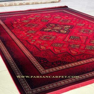 فرش 700 شانه سنتی لاکی با نخ فرش ماشینی اکریلیک درجه یک