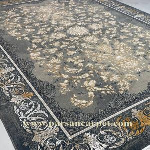 خرید فرش 700 شانه تمام اکریلیک طرح فرنوش رنگ دودی