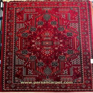 قیمت فرش 700 شانه لاکی طرح قشقایی | فرش ماشینی سنتی اکریلیک