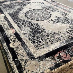 فرش ماشینی 700 شانه وینتیج طرح پتینه طوسی