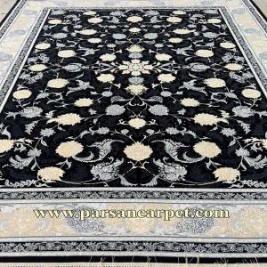 کارخانه فرش 700 شانه طلاکوب مدل حریر دستباف گونه