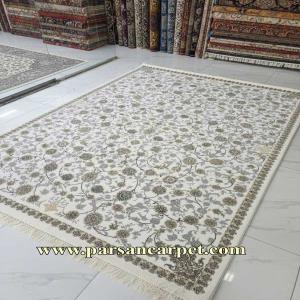فرش 700 شانه نخ تاپس طرح لِنا کرم | خرید اقتصادی با کیفیت درجه یک