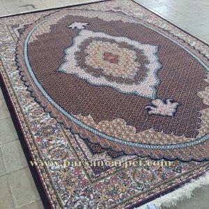 فرش 700 شانه نخ ورژن طرح تاج ماهی