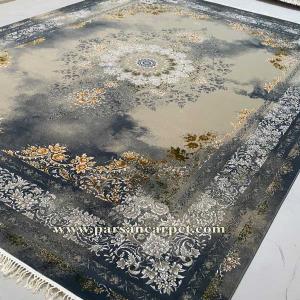 خرید اینترنتی فرش 700 شانه طرح پرنیان فیلی | طراحی وینتیج پتینه
