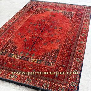 فرش 700 شانه سنتی ارزان کاشان طرح درختی