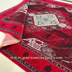 فرش 700 شانه سنتی طرح دستان لاکی | بافت دستباف‌گونه با تراکم 2550