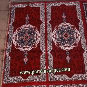 قیمت خرید پشتی فرش زمینه لاکی کاشان طرح هالیدی