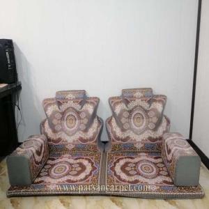 پشتی شاه‌نشین ۵ تیکه با تشک و تکیه‌گاه | تولیدی کاشان با بهترین قیمت