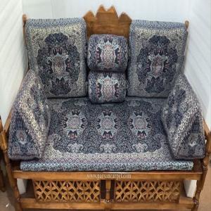 فروش مستقیم پشتی شاه‌نشین سنتی با رویه ترمه | پشتی سنتی مبل نما