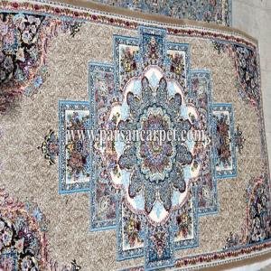 فروش پشتی فرش 1200 شانه طرح حوض نقره بژ