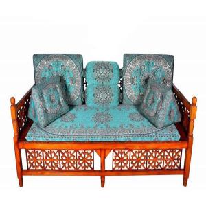 خرید ست پشتی عربی سنتی مبل نما با پارچه ترمه | پشتی خلیجی یزد