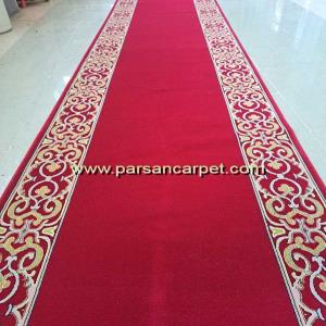 فروش اینترنتی کناره فرش تشریفاتی قرمز با حاشیه کرم کد 205