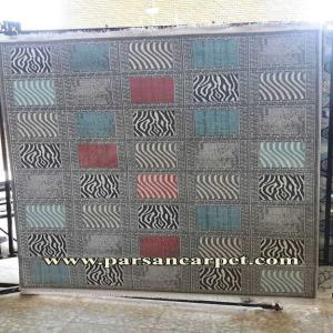قیمت گلیم فرش ماشینی مدرن طوسی کد 613