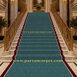 فروش فرش تشریفاتی آبی مخصوص راهرو و راه پله کد 95