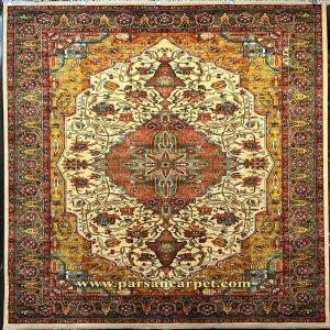 خرید اینترنتی فرش 700 شانه طرح سنتی کلاریس