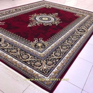 فرش قرمز روناسی 700 شانه مدل ورساچه | فرش کاشان