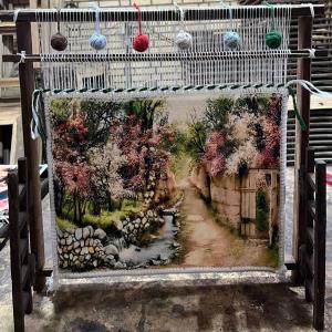 خرید تابلو فرش سنتی روی دار قالی با طرح آیه و مذهبی