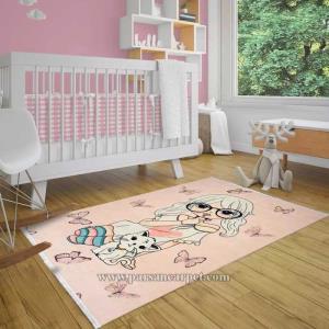 سایت فرش عروسکی اتاق کودک دخترانه صورتی