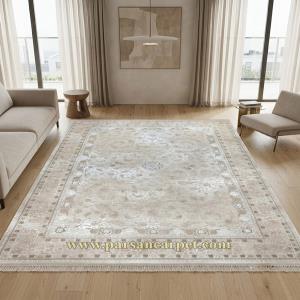 فرش 1200 شانه گل برجسته وینتیج لایت کد 8009 | فرش کاشان