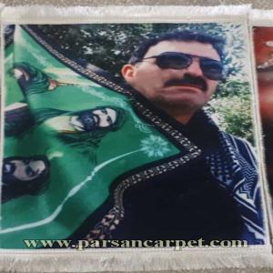 خرید آنلاین تابلو فرش چهره سفارشی کاشان کد 374