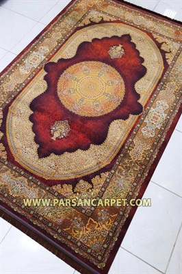فرش 1200 شانه قرمز روناسی | فرش چاپی جدید