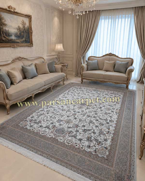 کارخانه فرش 1200 شانه کرم طرح ویکتوریا 