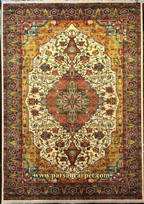 خرید اینترنتی فرش 700 شانه طرح سنتی کلاریس